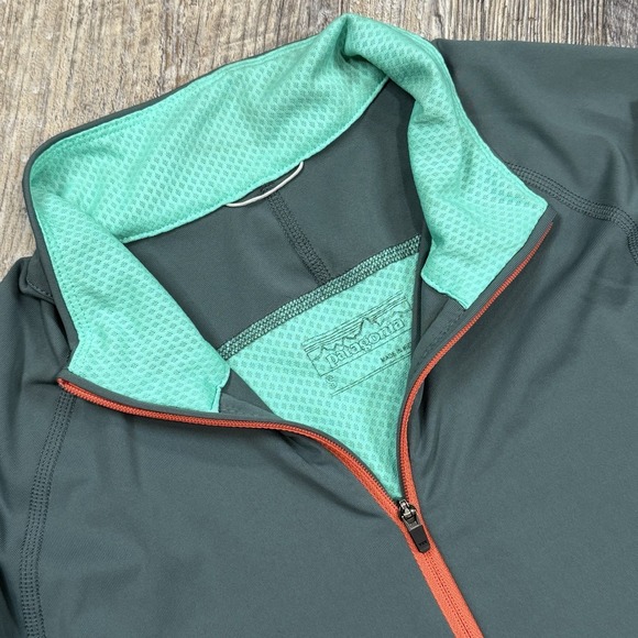 Patagonia Womens Gray All Weather 1/2 Zip Pullover Base Layer Small Running Top - Picture 9 of 16